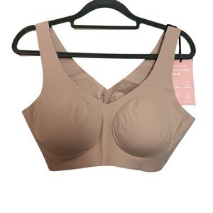 Honeylove LiftWear V-Neck Bra Sand Nude LWBR0101 NWT